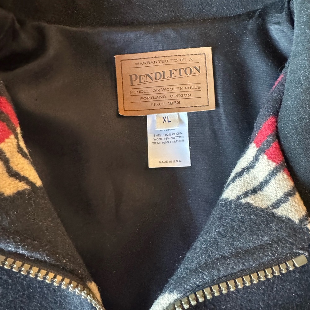 Pendleton Black and Red Wool Jacket